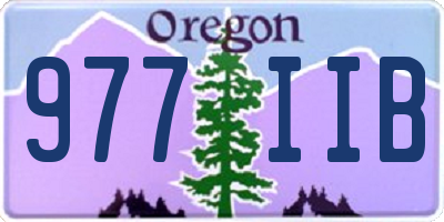 OR license plate 977IIB