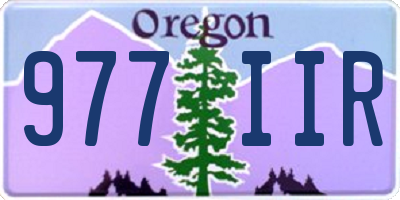 OR license plate 977IIR