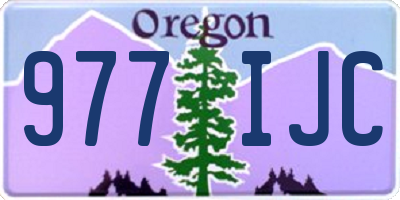 OR license plate 977IJC