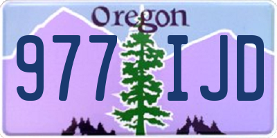 OR license plate 977IJD