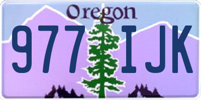 OR license plate 977IJK