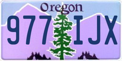 OR license plate 977IJX