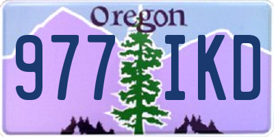 OR license plate 977IKD