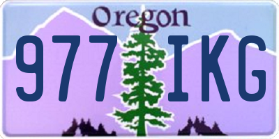 OR license plate 977IKG