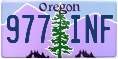 OR license plate 977INF