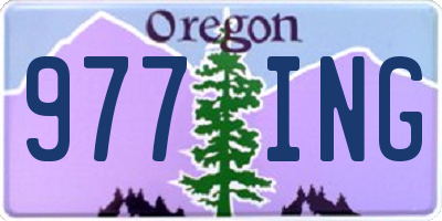 OR license plate 977ING