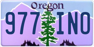 OR license plate 977INO