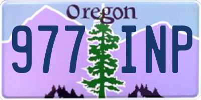 OR license plate 977INP