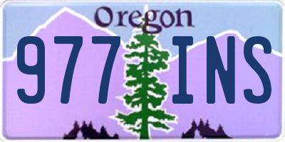 OR license plate 977INS