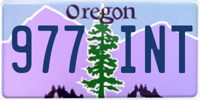 OR license plate 977INT