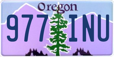 OR license plate 977INU
