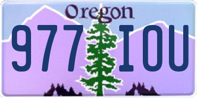 OR license plate 977IOU