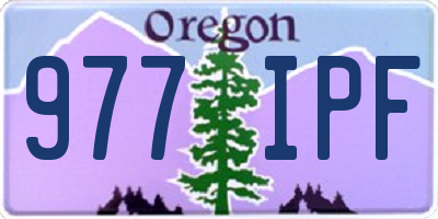 OR license plate 977IPF