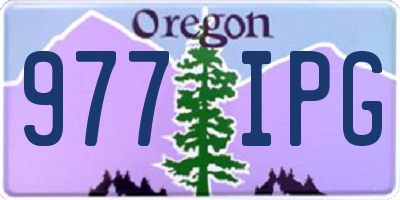 OR license plate 977IPG