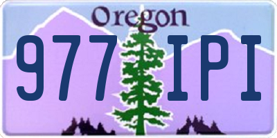 OR license plate 977IPI