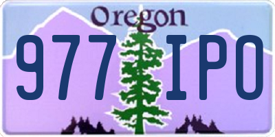 OR license plate 977IPO