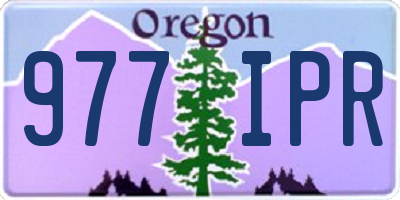 OR license plate 977IPR