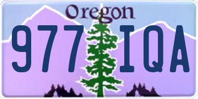 OR license plate 977IQA