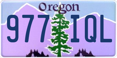 OR license plate 977IQL