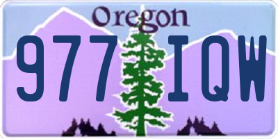 OR license plate 977IQW