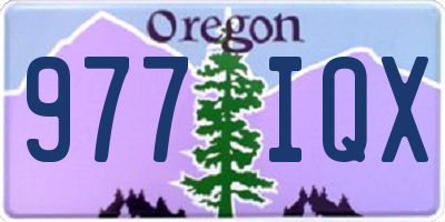 OR license plate 977IQX