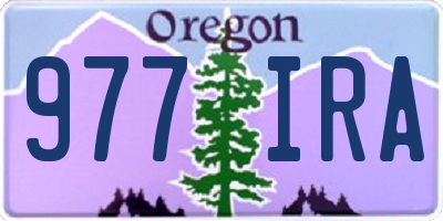 OR license plate 977IRA
