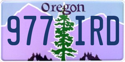 OR license plate 977IRD