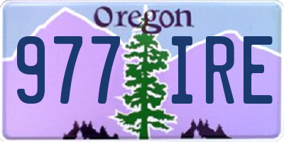 OR license plate 977IRE