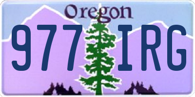 OR license plate 977IRG