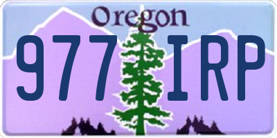OR license plate 977IRP