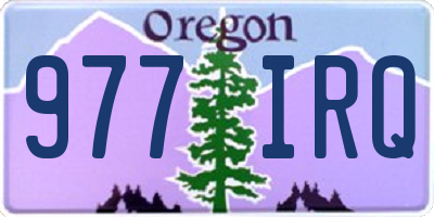 OR license plate 977IRQ