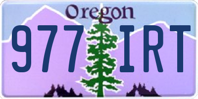 OR license plate 977IRT