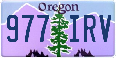 OR license plate 977IRV