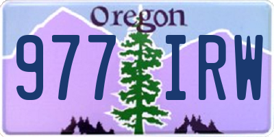 OR license plate 977IRW