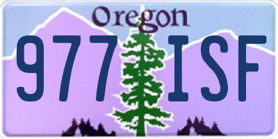 OR license plate 977ISF