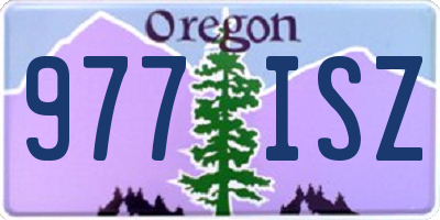 OR license plate 977ISZ