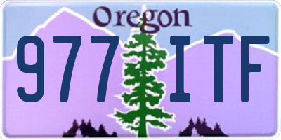 OR license plate 977ITF