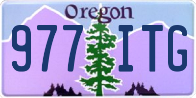 OR license plate 977ITG