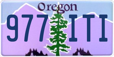 OR license plate 977ITI