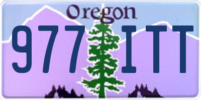 OR license plate 977ITT