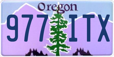 OR license plate 977ITX