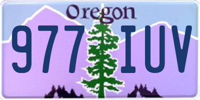 OR license plate 977IUV