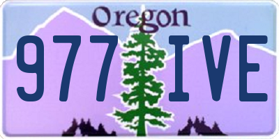 OR license plate 977IVE