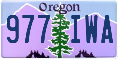 OR license plate 977IWA