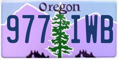 OR license plate 977IWB