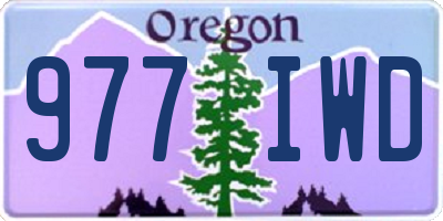OR license plate 977IWD
