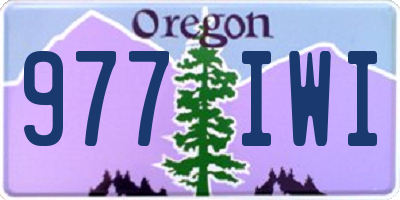 OR license plate 977IWI