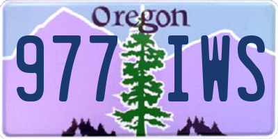 OR license plate 977IWS