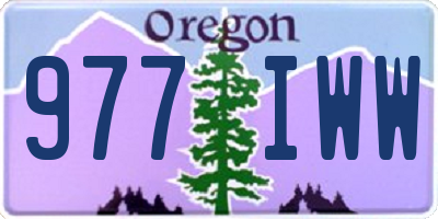 OR license plate 977IWW