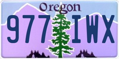 OR license plate 977IWX